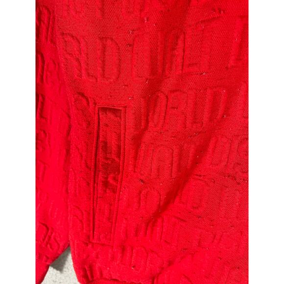 Walt‎ Disney World Red Track Jacket Large Unisex Adult Zip Varsity Embossed Logo - Picture 10 of 11